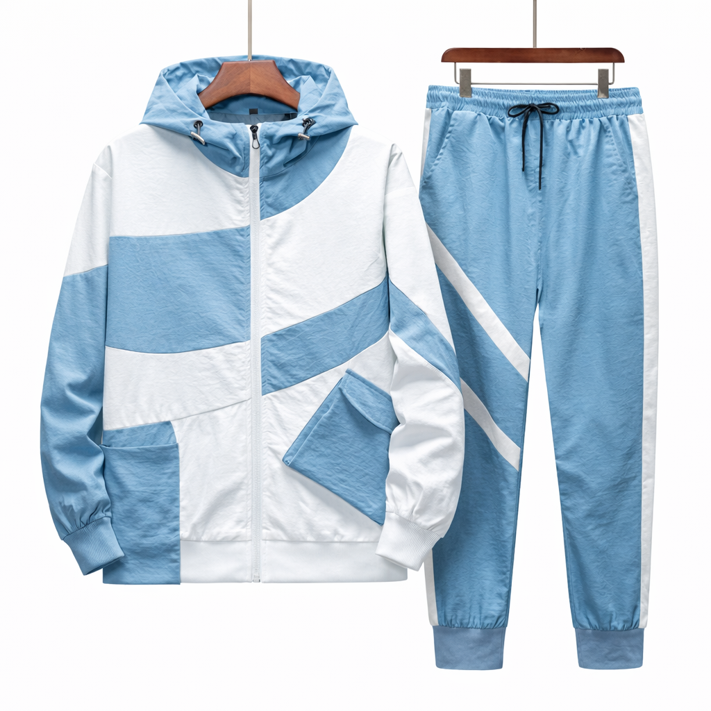 Sportliches Set mit Kapuzenjacke und Jogginghose - Larex