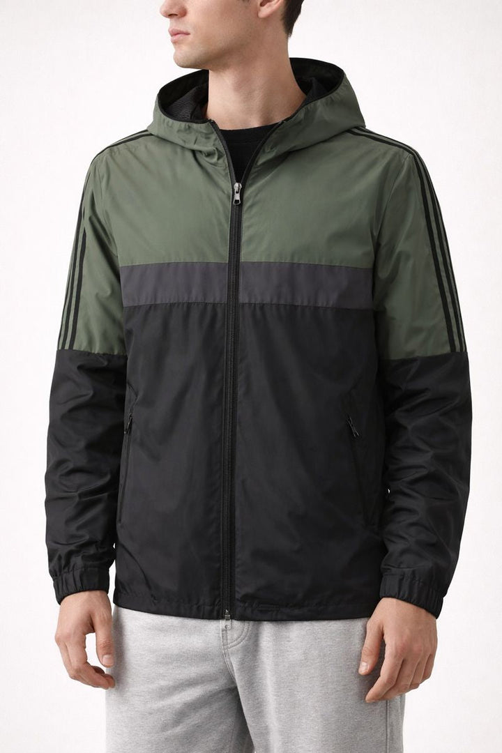 Leichte Herrenjacke mit Kapuze und Reißverschluss - Virex