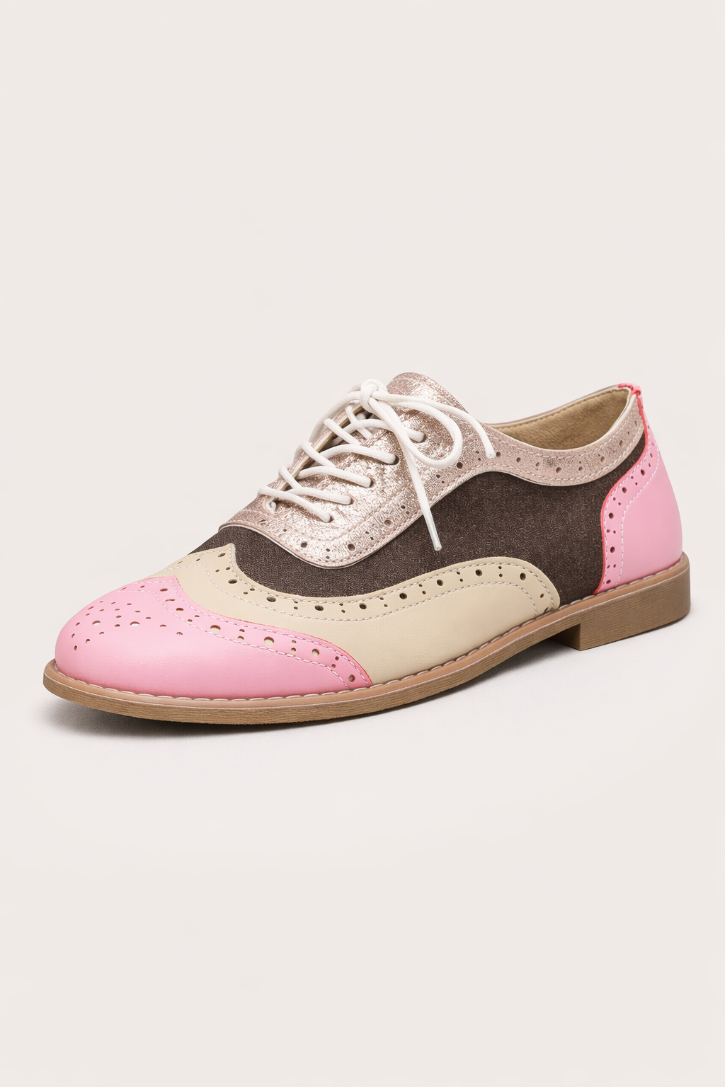 Damen Oxford Schuhe Metallic glänzend mehrfarbig - Aurora