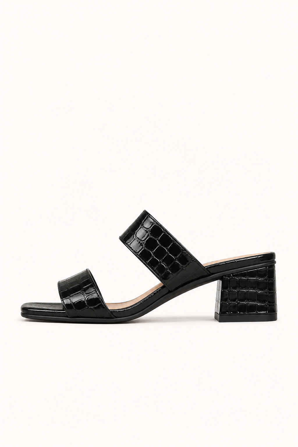 Damensandalen mit mittlerem Absatz, zwei Riemen und elegantem Design – Meike