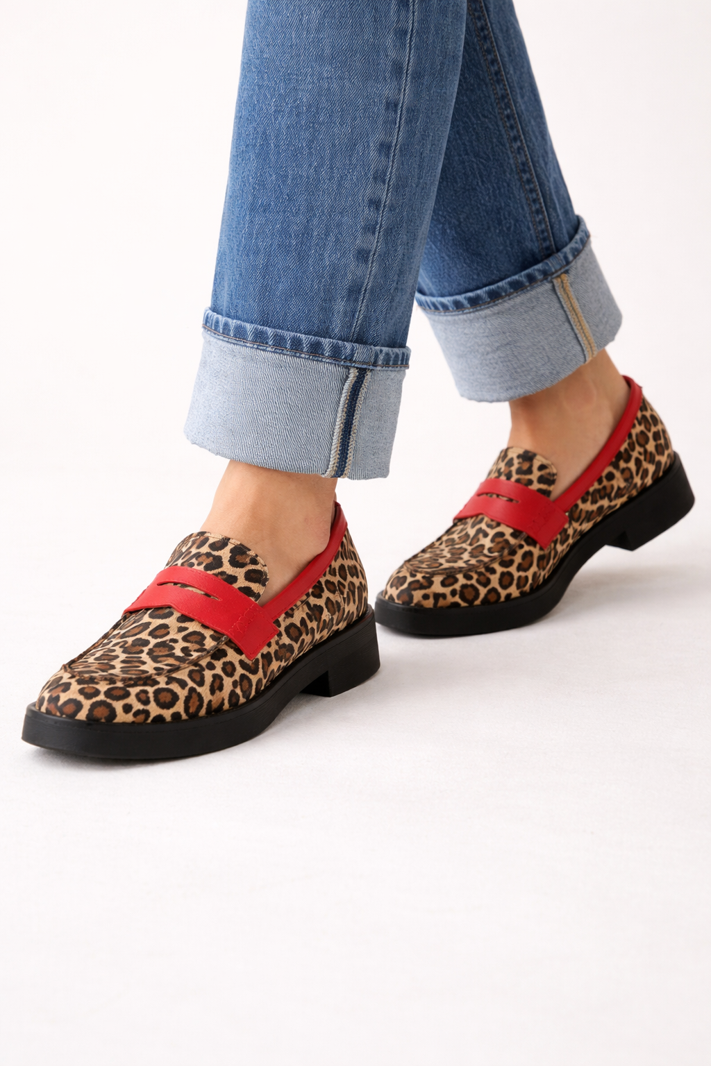 Damen Slipper Plattform Tierdruck oberen Band - Sireva