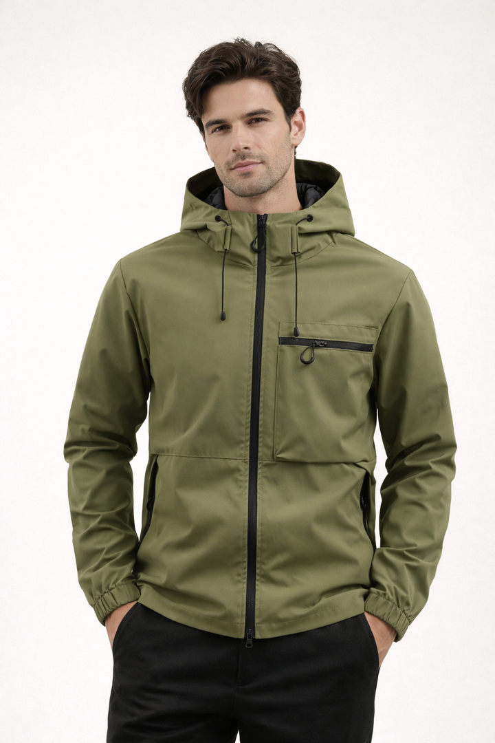 Herrenjacke für die Übergangszeit mit Kapuze und Taschen - Chester