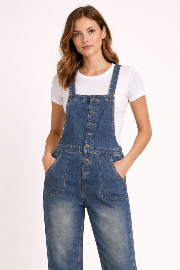 Damen-Jeansoverall mit weitem Schnitt - Neriva