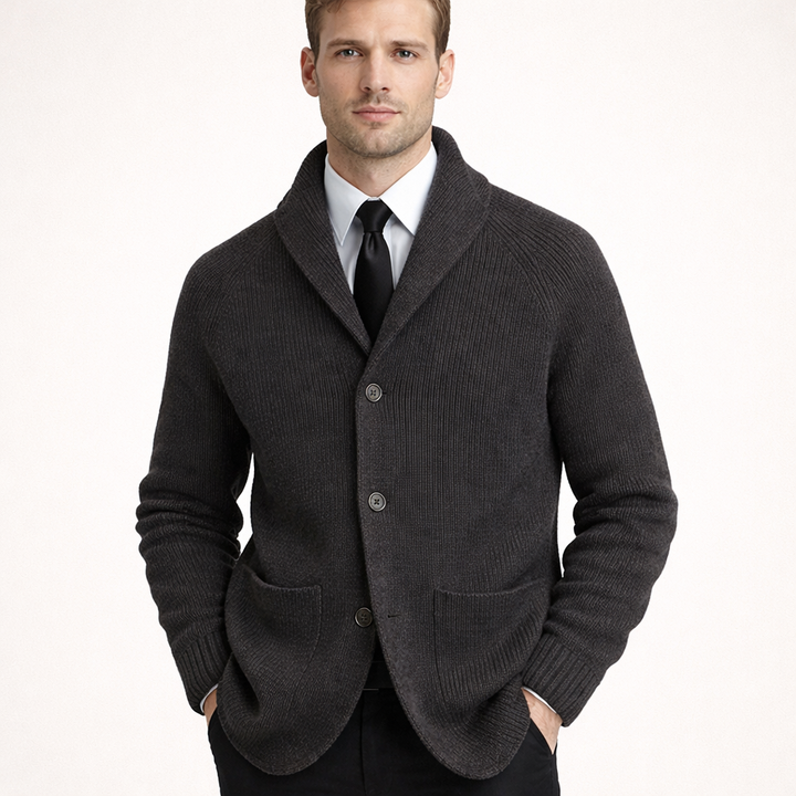 Herrenstrickjacke mit Knöpfen - Kairon