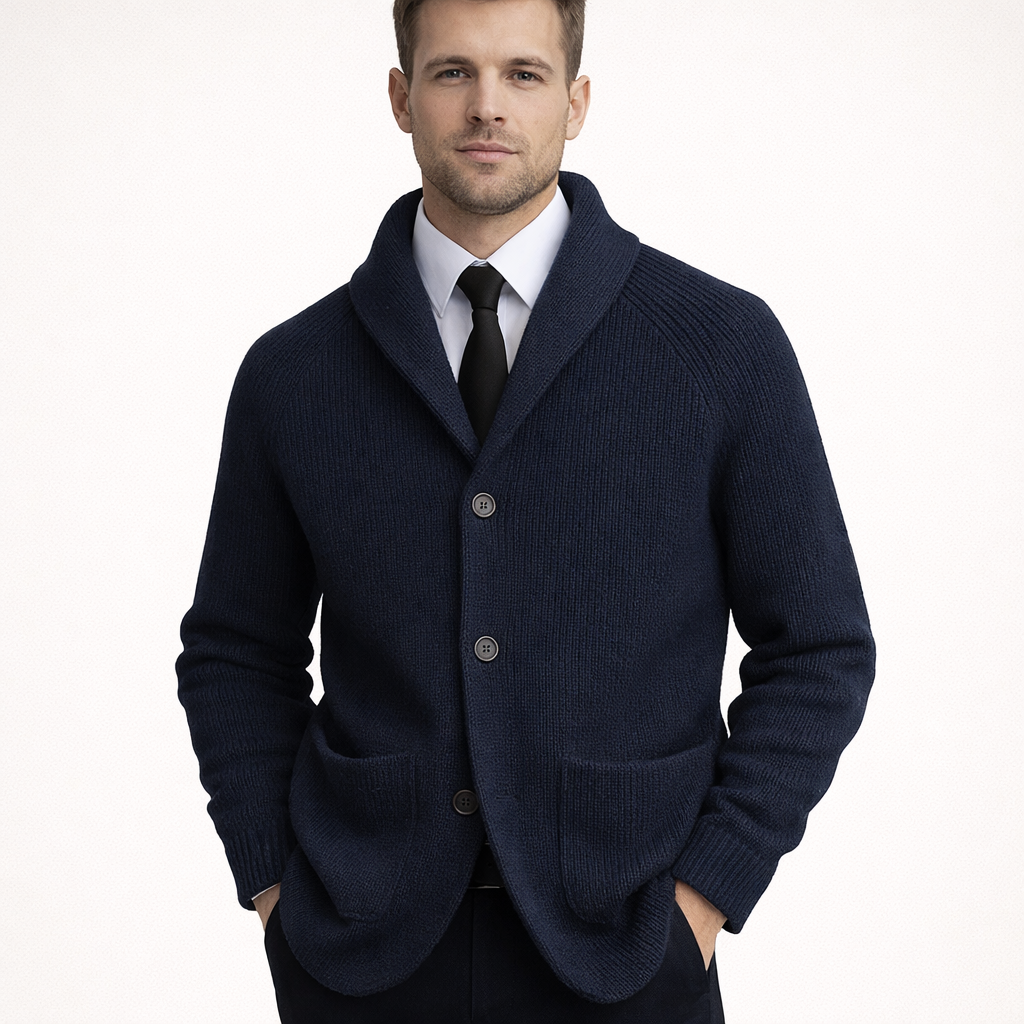 Herrenstrickjacke mit Knöpfen - Kairon