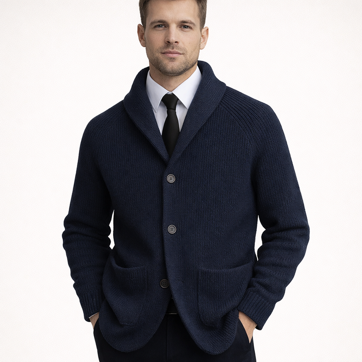 Herrenstrickjacke mit Knöpfen - Kairon