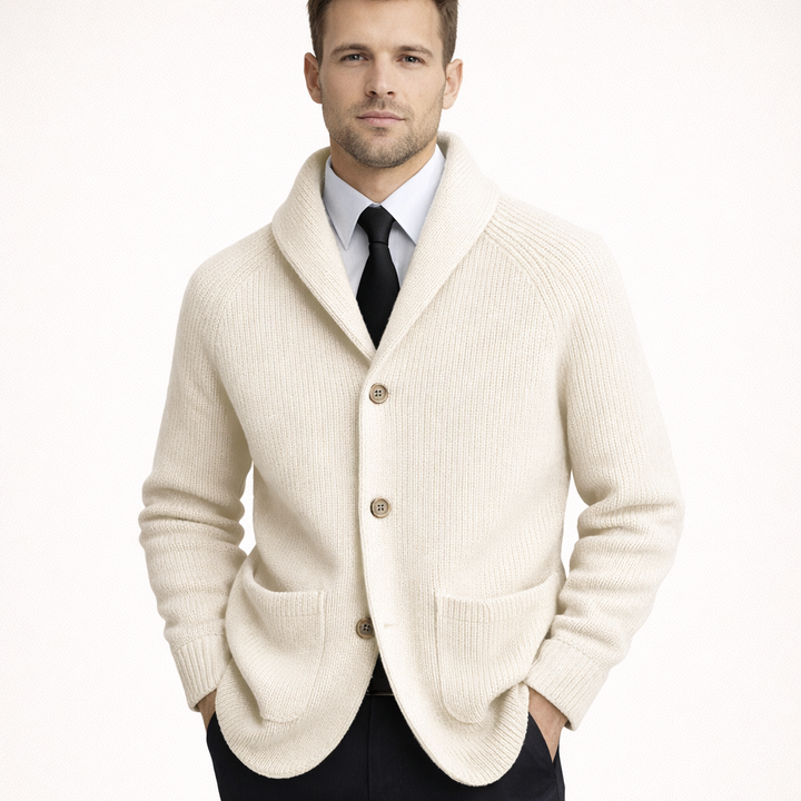 Herrenstrickjacke mit Knöpfen - Kairon