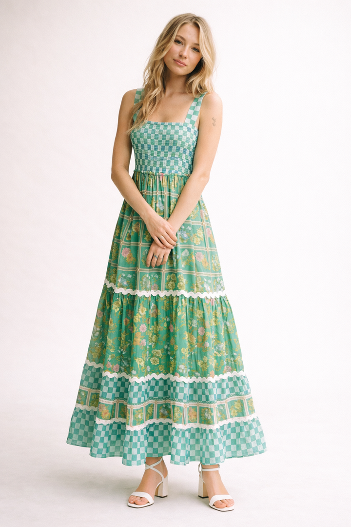Sommerliches Maxikleid mit Blumendruck für Frauen - Renate
