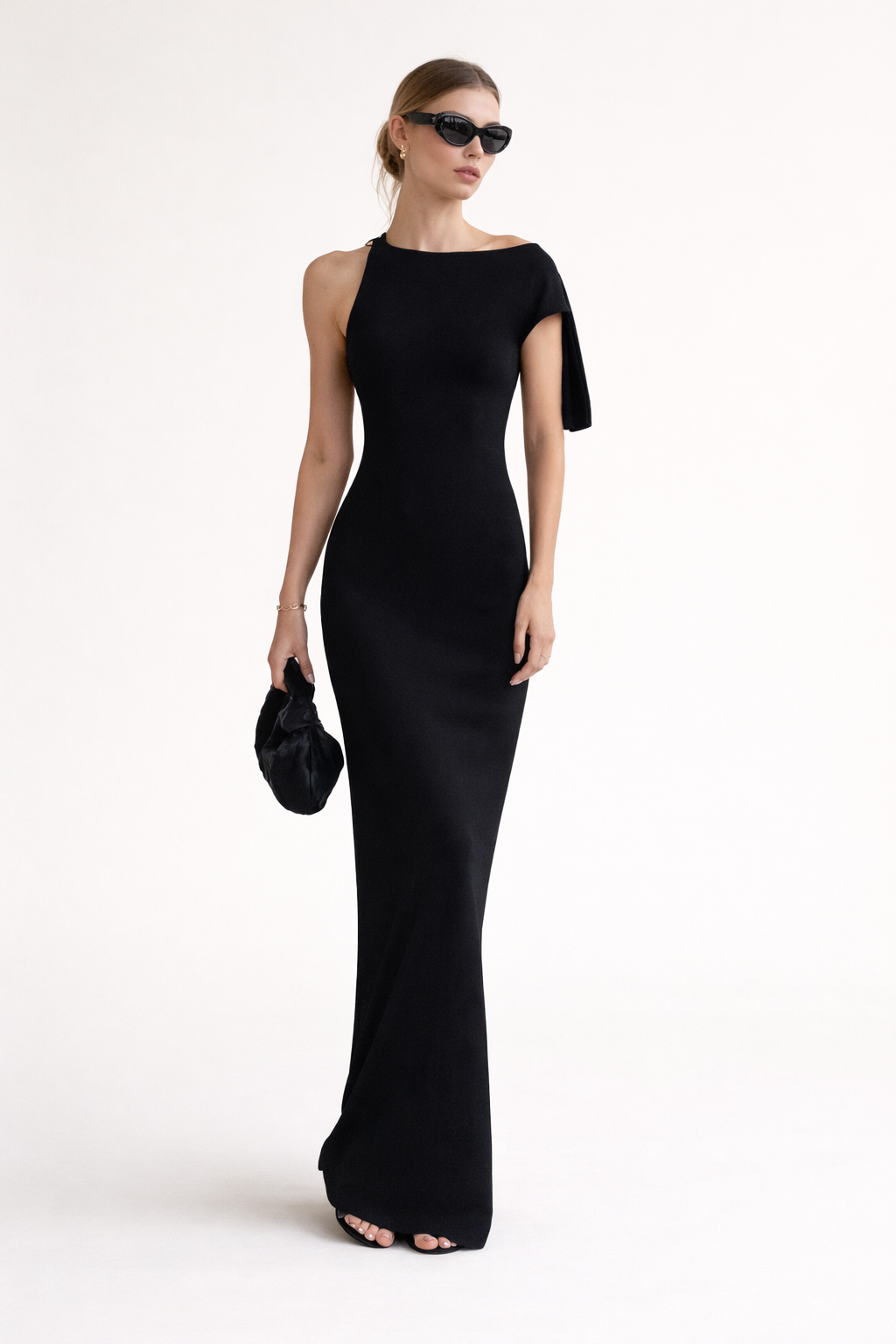 Elegantes Partykleid mit einer Schulter für Frauen - Isolde