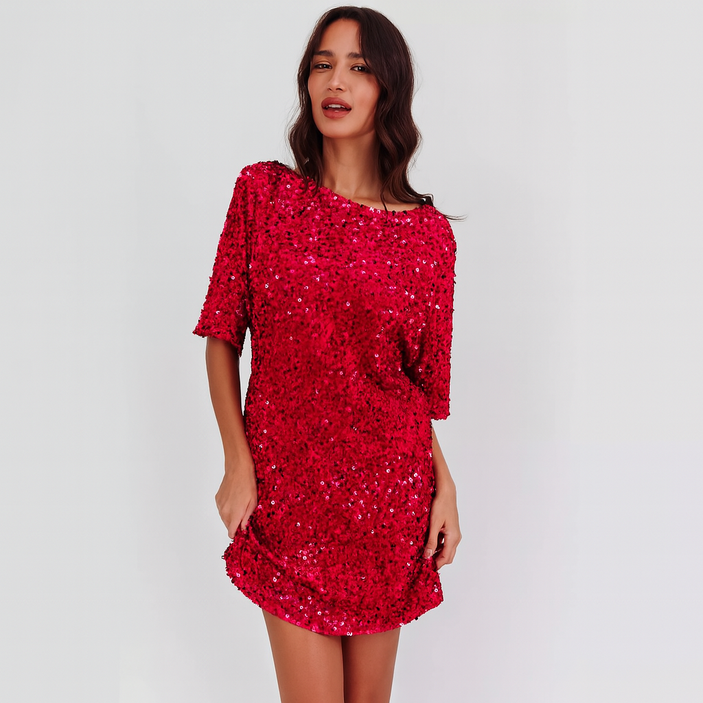 Kleid mit Pailletteneffekt für Frauen - Nalhira