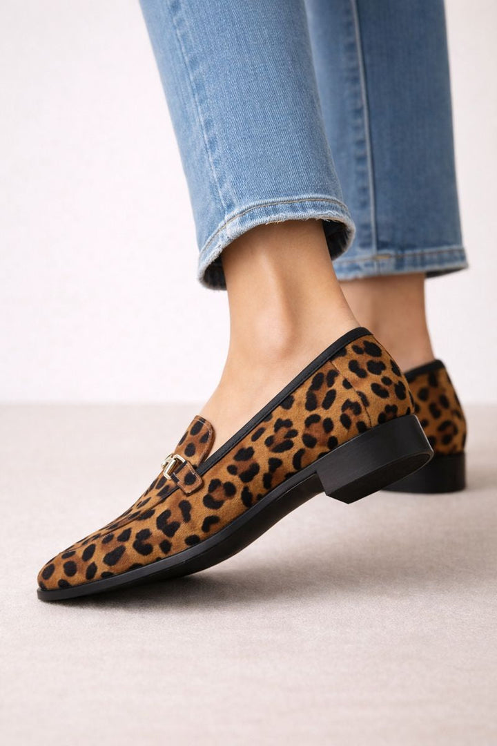 Elegante Damen-Slipper mit niedrigem Absatz - Navy