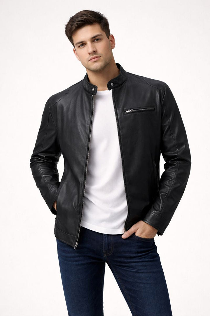 Moderne Herrenjacke mit Ledereffekt - Ivar