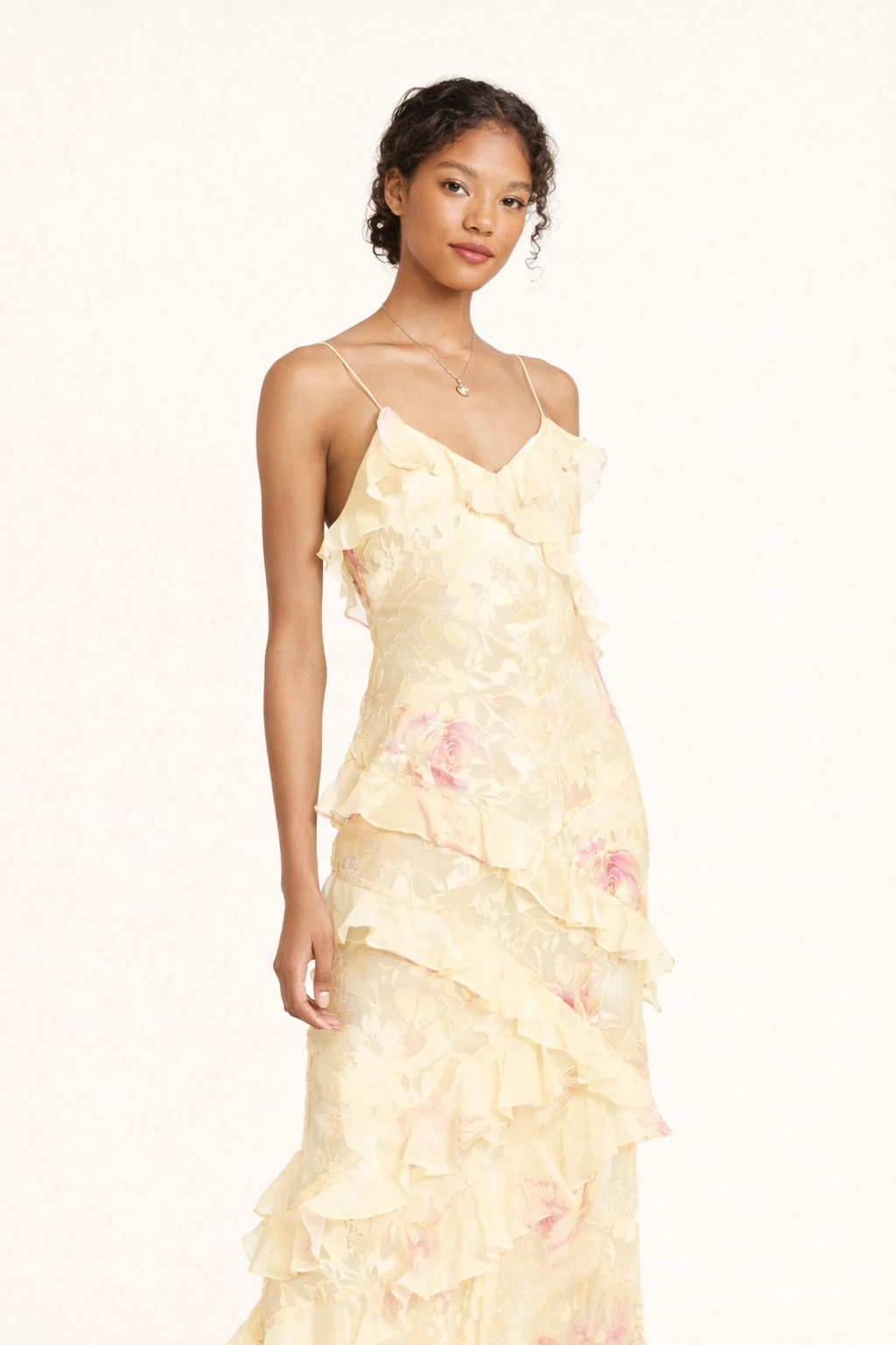 Langes gerafftes Partykleid für Frauen - Felinge