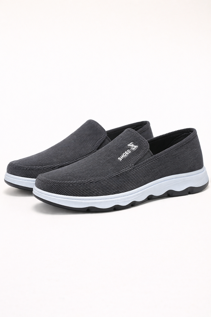 Damen Slipper aus grauem Kord - Dalmasca