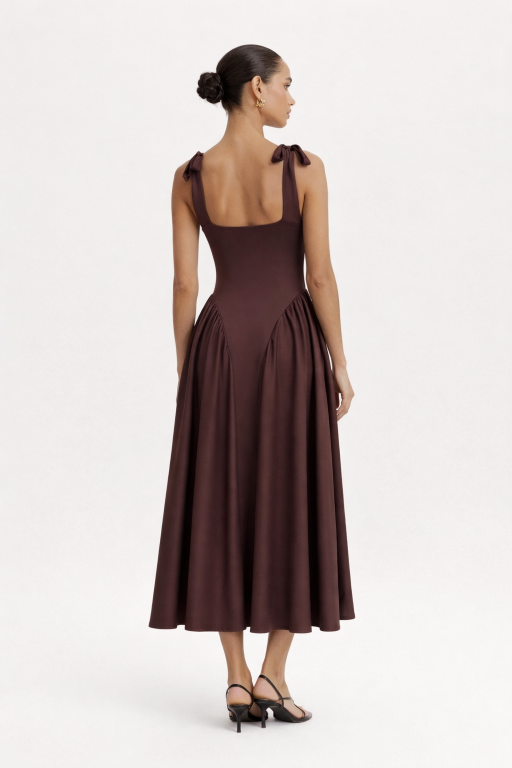 Midikleid mit quadratischem Ausschnitt für Frauen - Brigitte