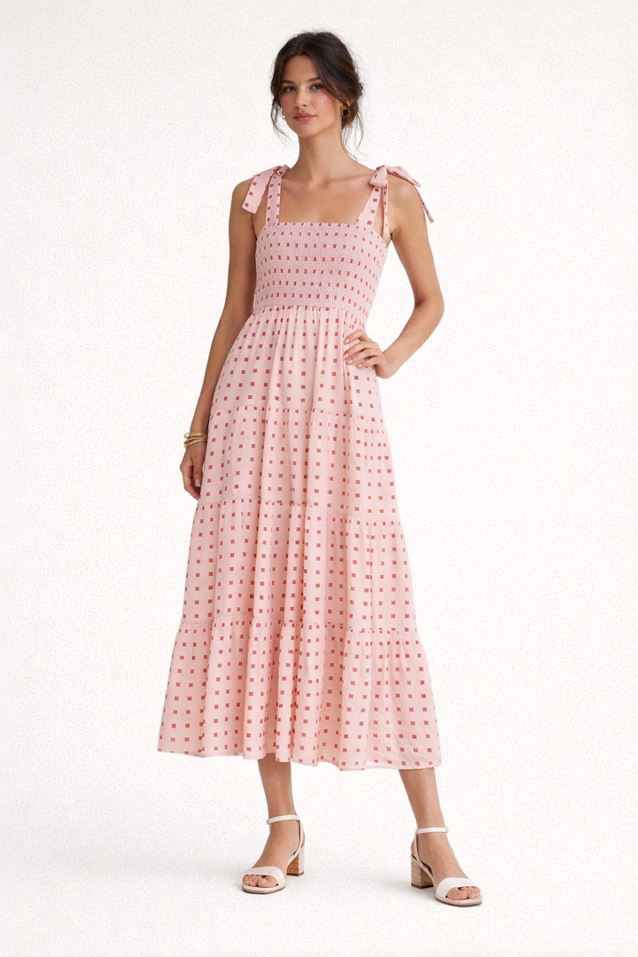 Geometrisch bedrucktes Midikleid für Frauen - Liesel