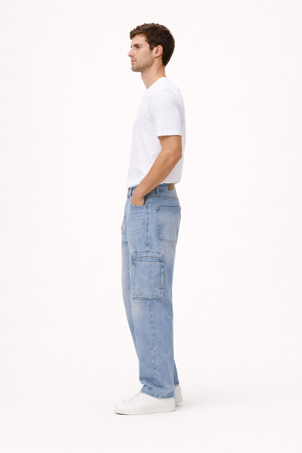 Gerade Utility-Cargo-Jeans für Männer - Falko