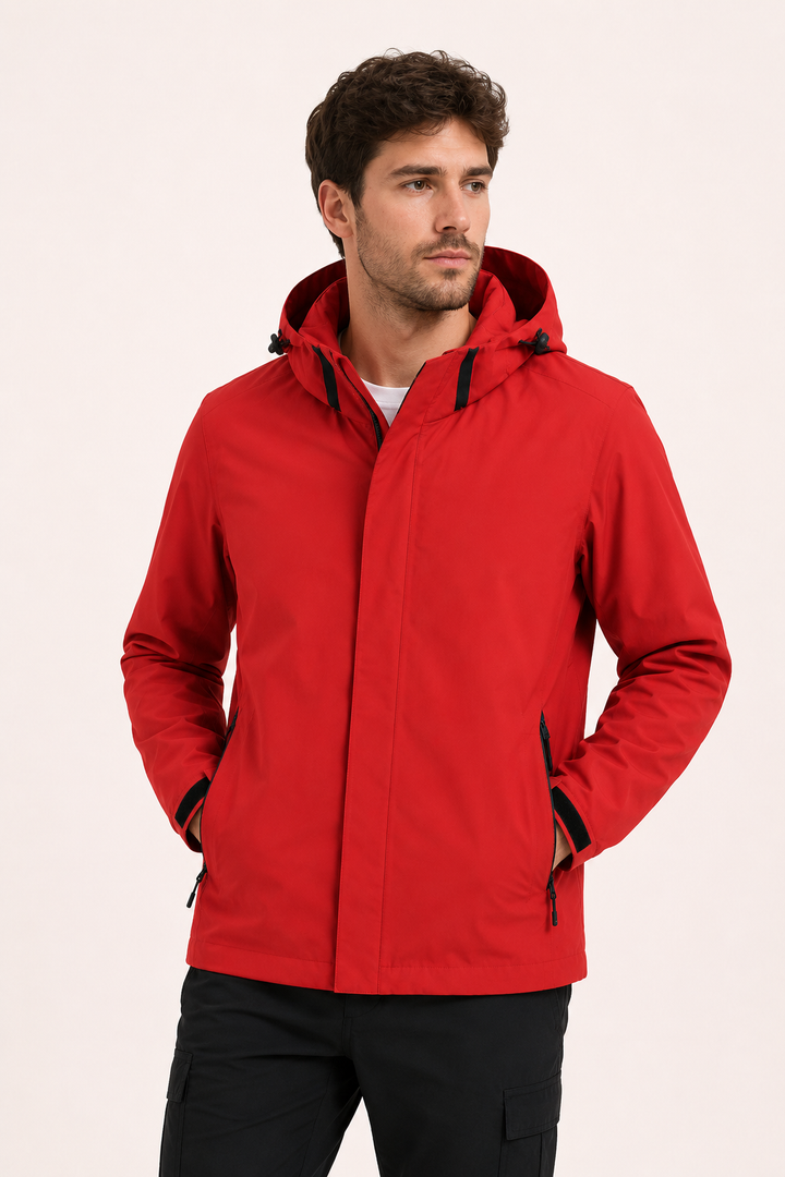 Unisex-Jacke, wasserdicht und winddicht, mit durchgehendem Reißverschluss – Shocks
