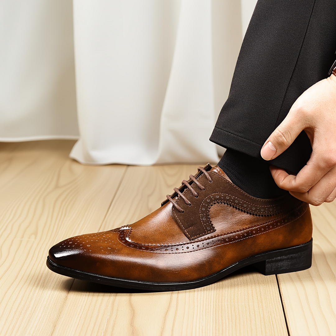 Klassische perforierte Oxford-Schuhe für Herren - Brevion