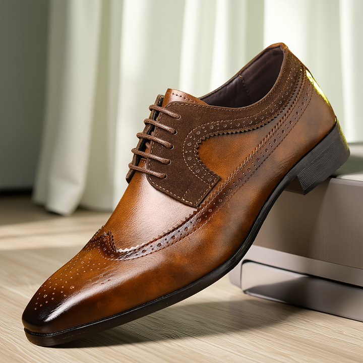 Klassische perforierte Oxford-Schuhe für Herren - Brevion