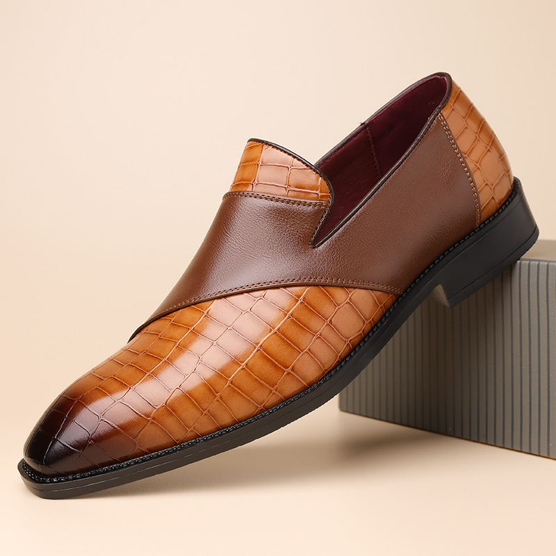 Slipper aus veganem Leder mit geprägter Textur für Männer - Barrett