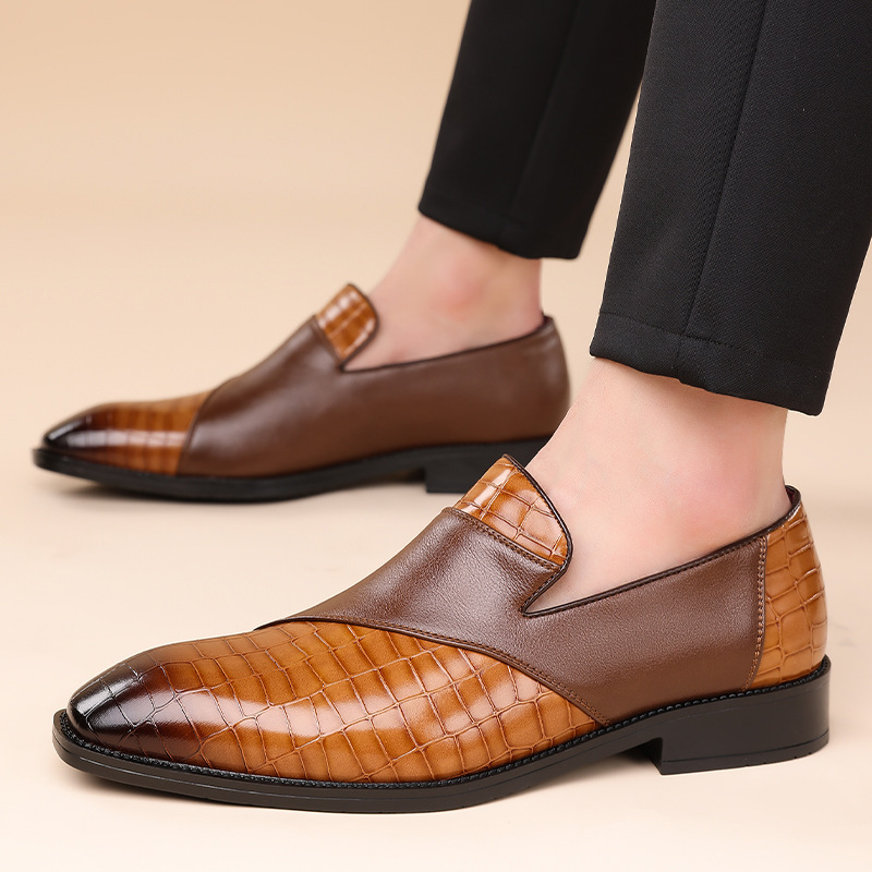 Slipper aus veganem Leder mit geprägter Textur für Männer - Barrett