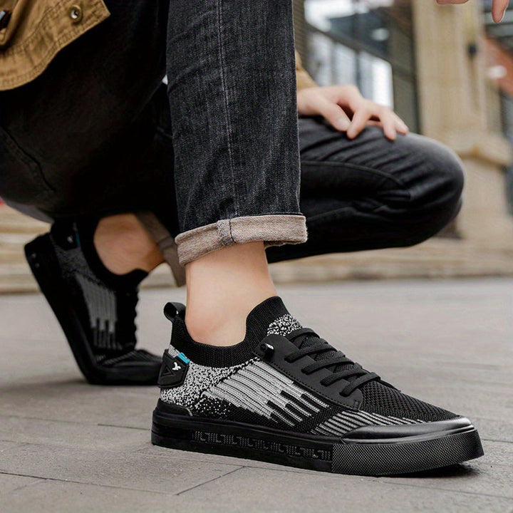 Textilschuhe zum Schnüren für Männer mit dicker Sohle - Thomas