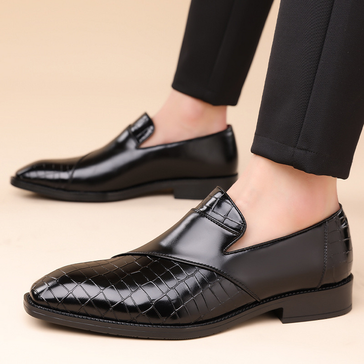 Slipper aus veganem Leder mit geprägter Textur für Männer - Barrett
