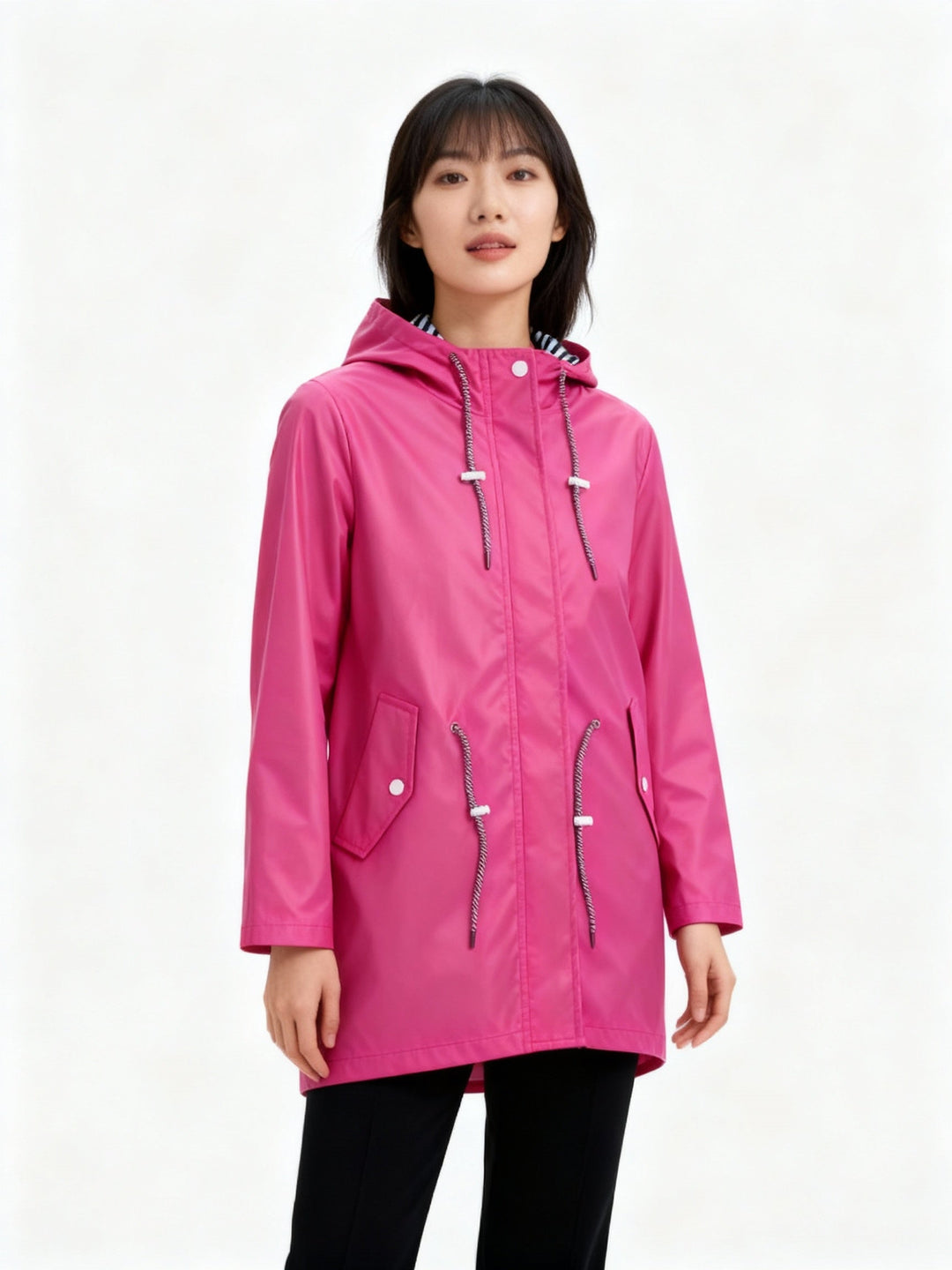 Wasserdichte Damenjacke in gerader Silhouette mit Kapuze - Alvindra