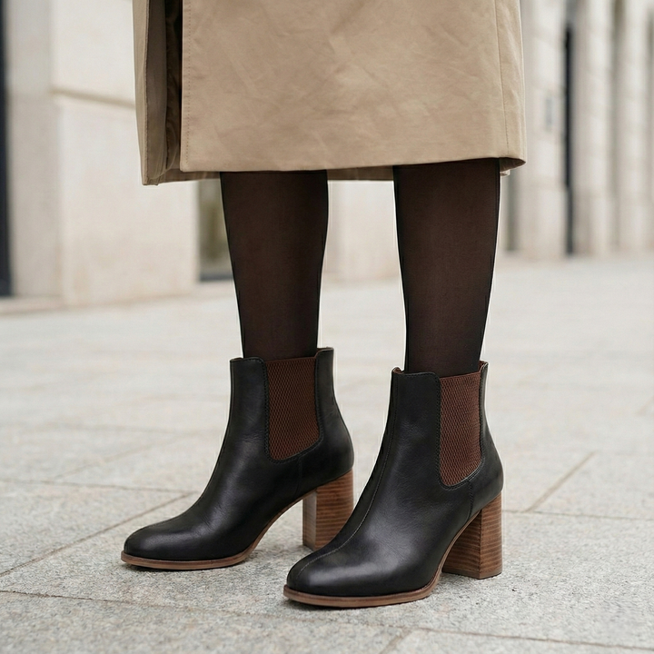 Geometrische Damenstiefeletten mit Gummizug - Rous