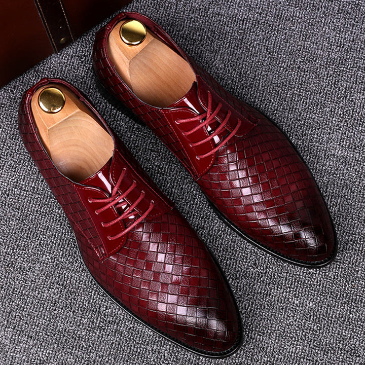 Herren Lederschuhe geometrische Flechtung formal - Sören