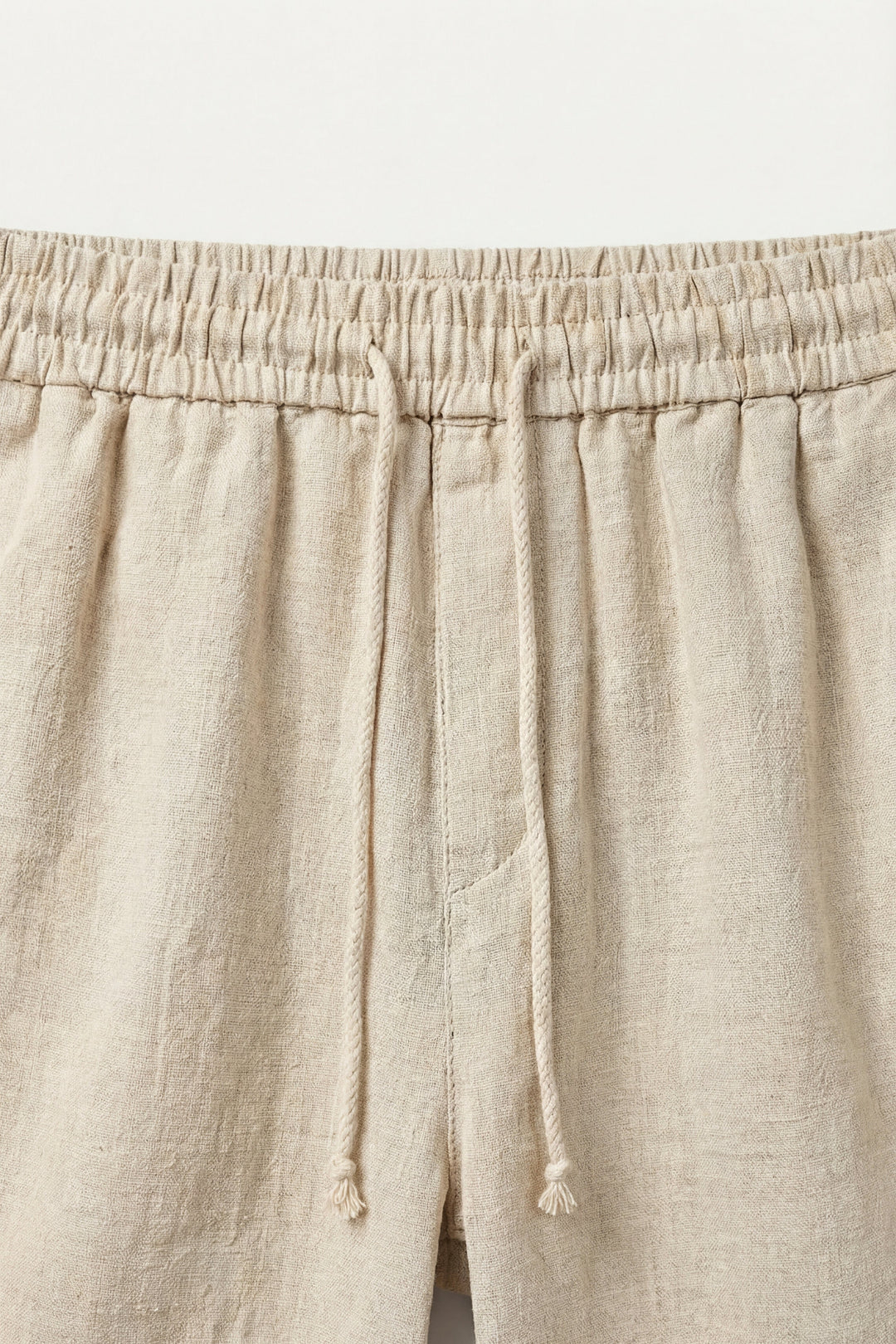 Shorts aus Leinen mit elastischem Bund und Kordelzug für Männer - Lecce