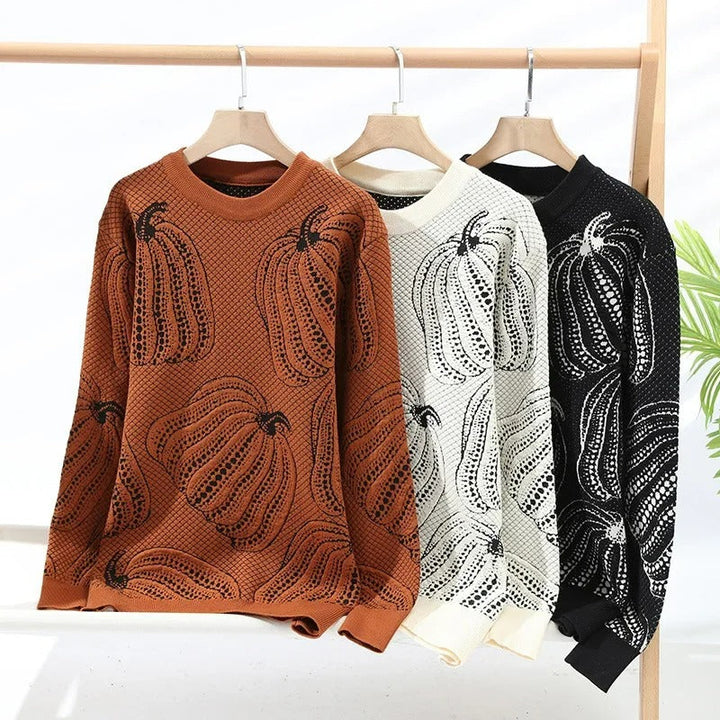 Strickpullover mit Kürbismuster – Gino