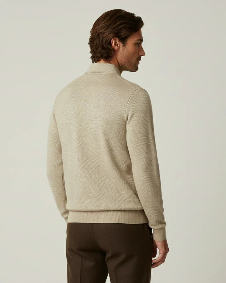 Herrenpullover mit Polokragen und Reißverschluss – Gauthier