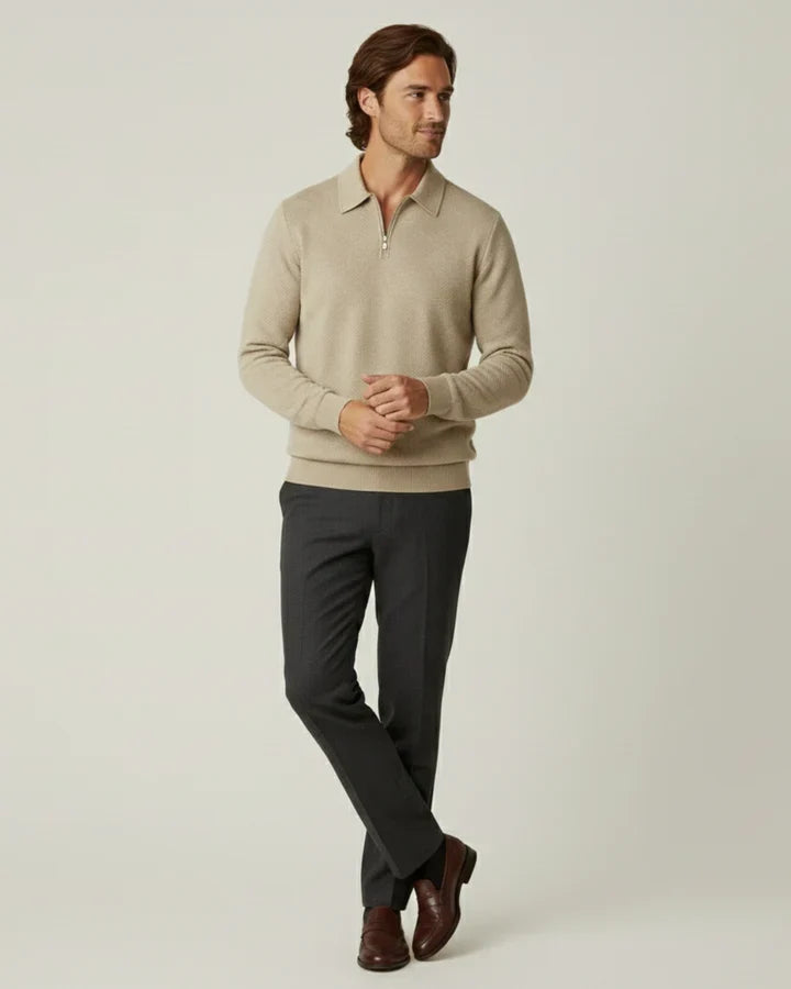 Herrenpullover mit Polokragen und Reißverschluss – Gauthier