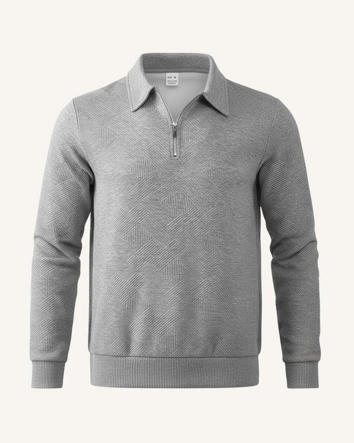 Herrenpullover mit Polokragen und Reißverschluss – Gauthier