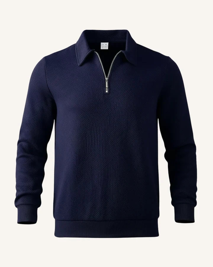 Herrenpullover mit Polokragen und Reißverschluss – Gauthier