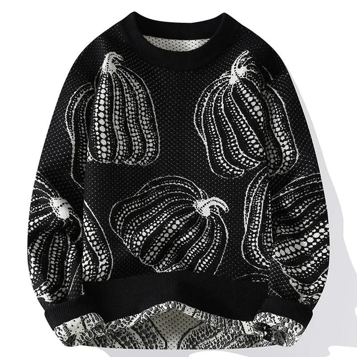 Strickpullover mit Kürbismuster – Gino