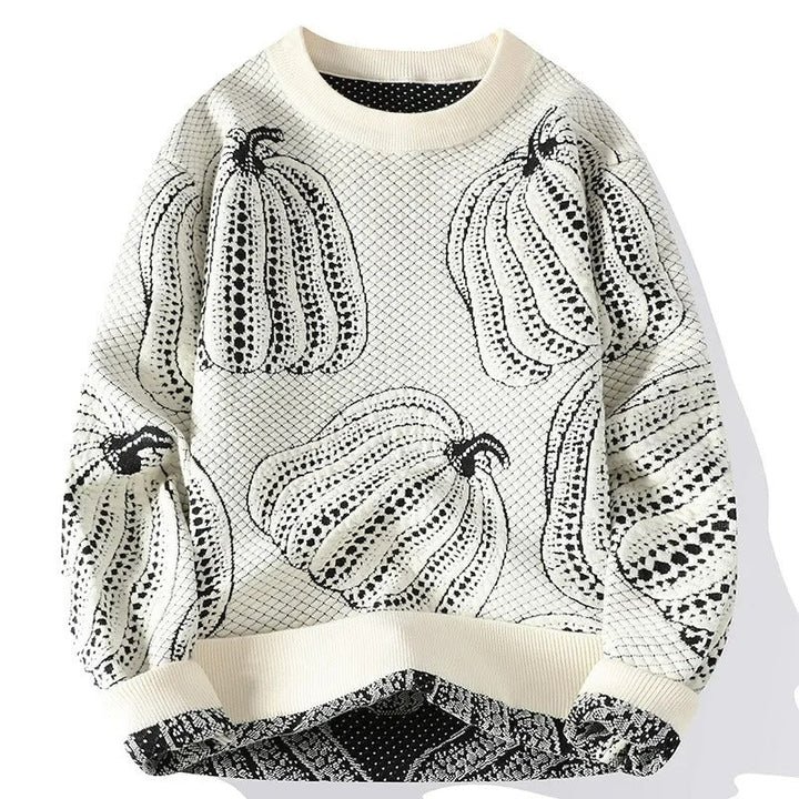 Strickpullover mit Kürbismuster – Gino