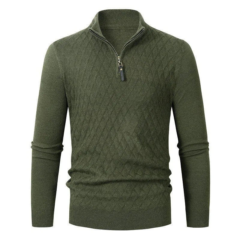 Strickpullover mit halbem Reißverschluss – Nivard