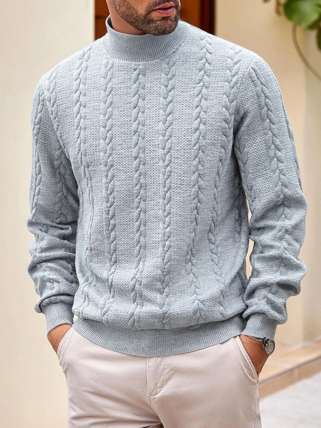 Herren-Strickpullover mit Rollkragen - Matteo