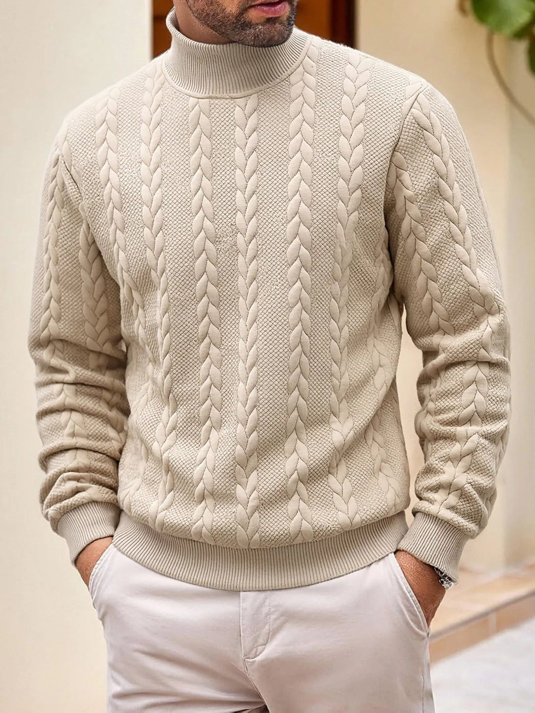 Herren-Strickpullover mit Rollkragen - Matteo