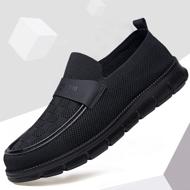 Schnürloser gewebter Herren-Slipper mit geteilter Sohle - Bruno