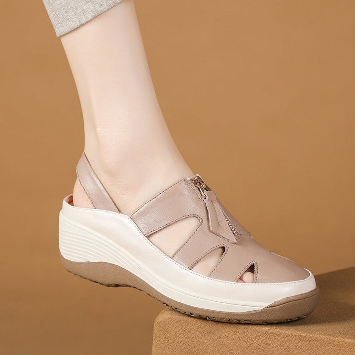 Orthopädische Damenpantoffeln mit ergonomischem Plateau - Irene