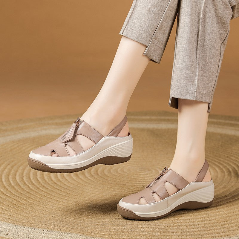 Orthopädische Damenpantoffeln mit ergonomischem Plateau - Irene