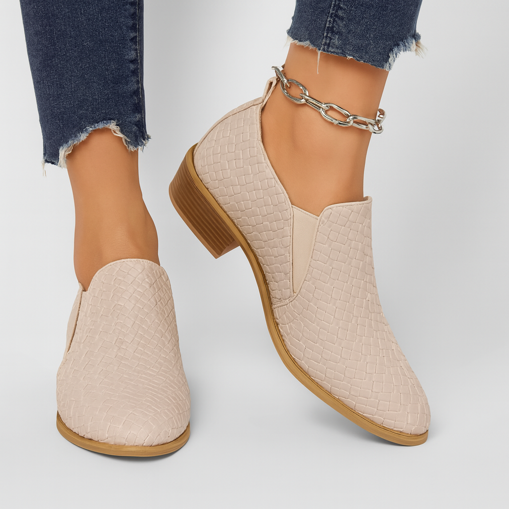 Vegane Damen Oxford Schuhe geometrisches Relief - Marcy