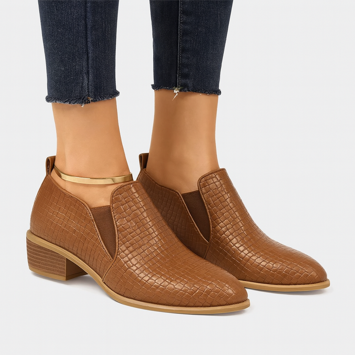 Vegane Damen Oxford Schuhe geometrisches Relief - Marcy