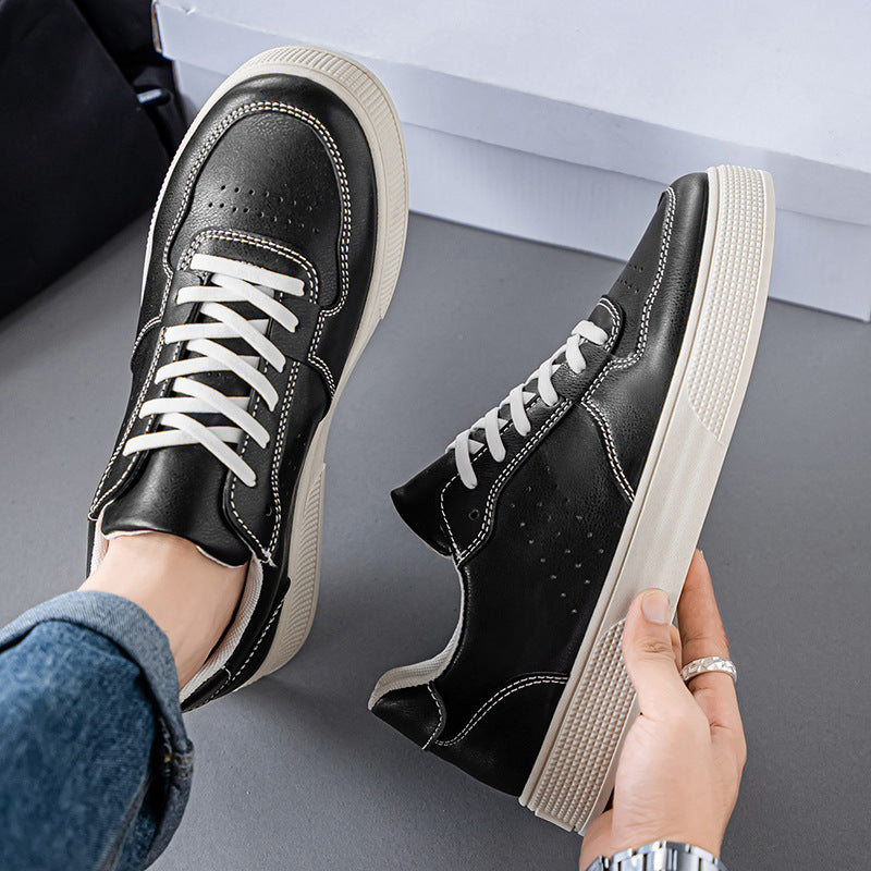 Sportliche Herren-Turnschuhe mit glatter Oberfläche - Kalen