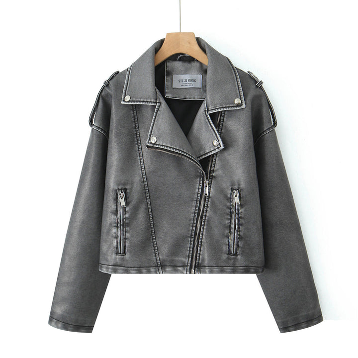 Damen Bikerjacke mit kurzem geradem Schnitt - Selmira