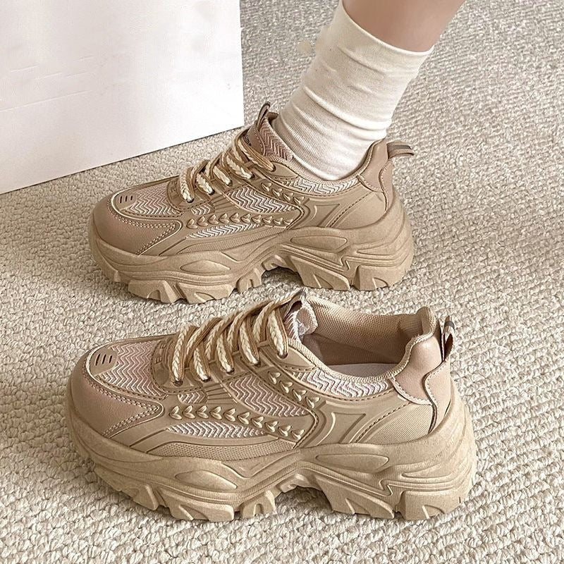 Damen Freizeit-Tennisschuhe mit festem Plateau - Gaia